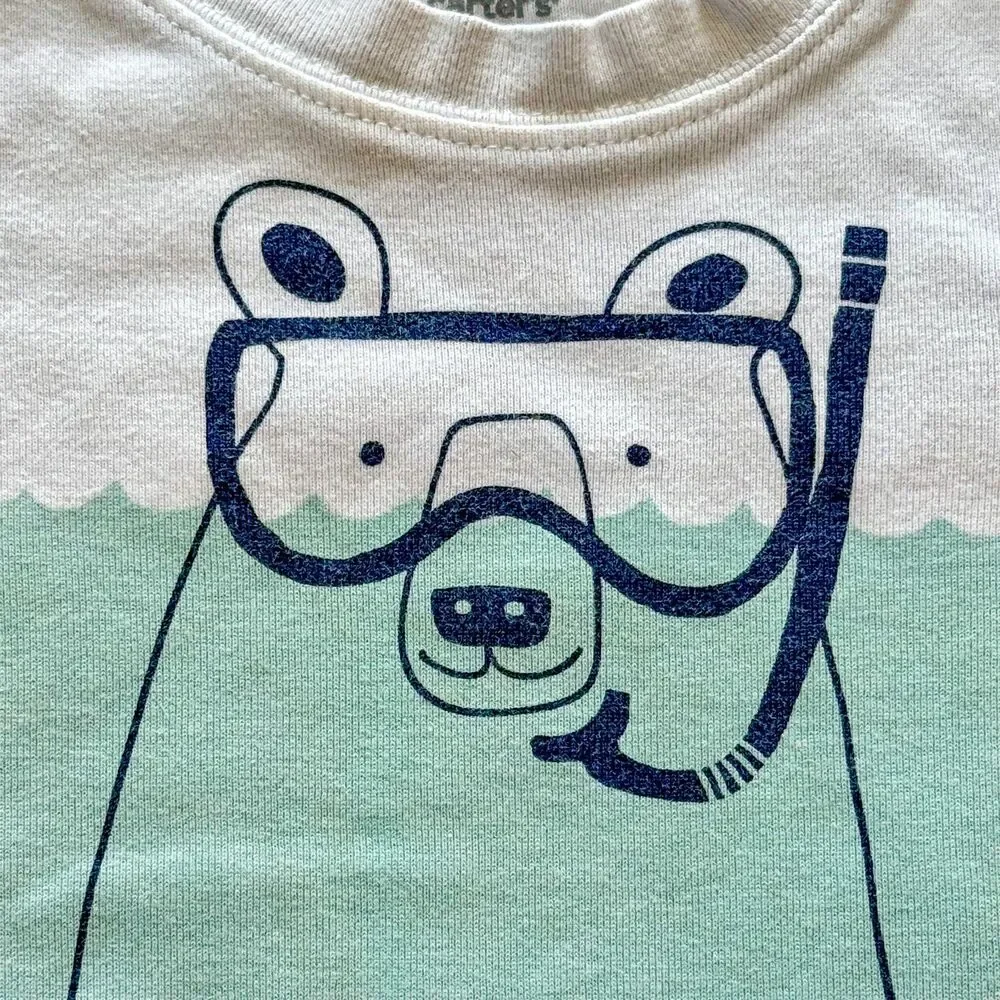 4/$10 - Carter's Polar Bear Cotton Baby Onesie Bodysuit